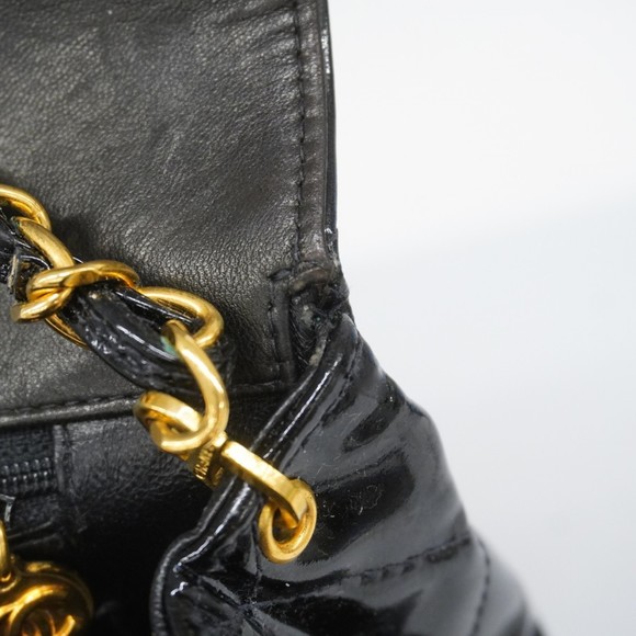 Chanel Shoulder Bag Matelasse Patent Leather Black Women's - Picture 16 of 16